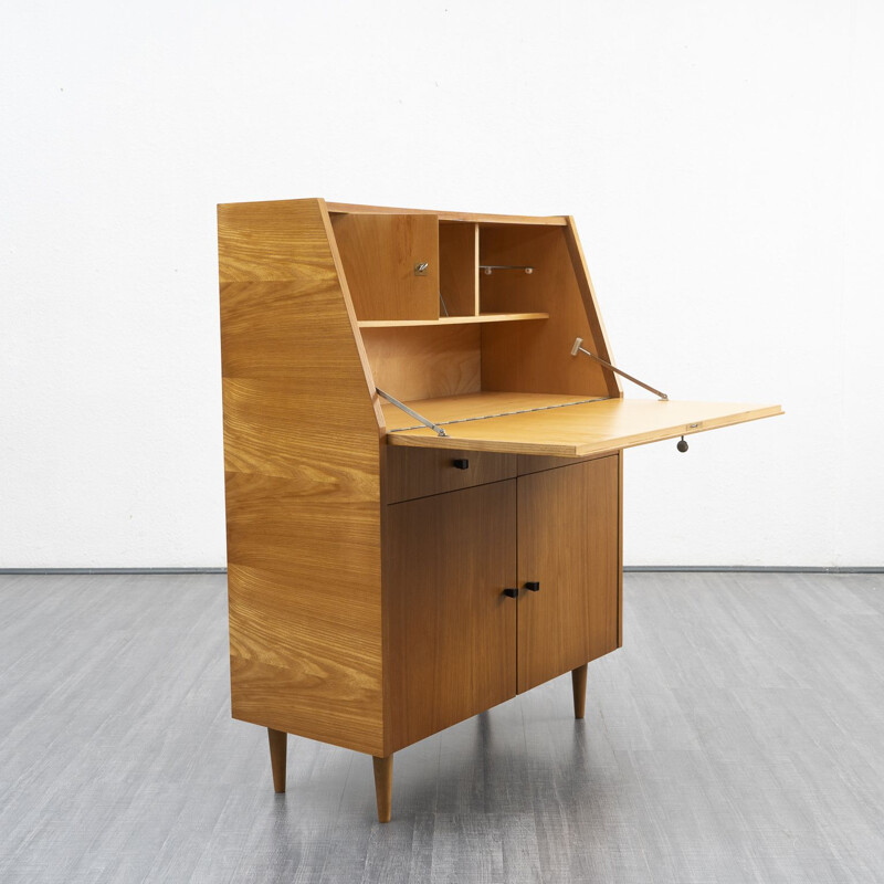 Vintage secretary desk ashwood, 1960s