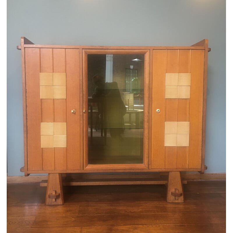 Vintage oak cabinet, 1950s