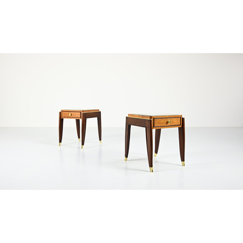Pair of vintage bedside tables by De Coene Frères, 1940s