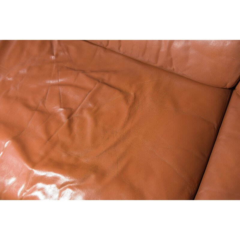 Vintage modular sofa DS-76 in cognac coloured leather for De Sede, 1970s