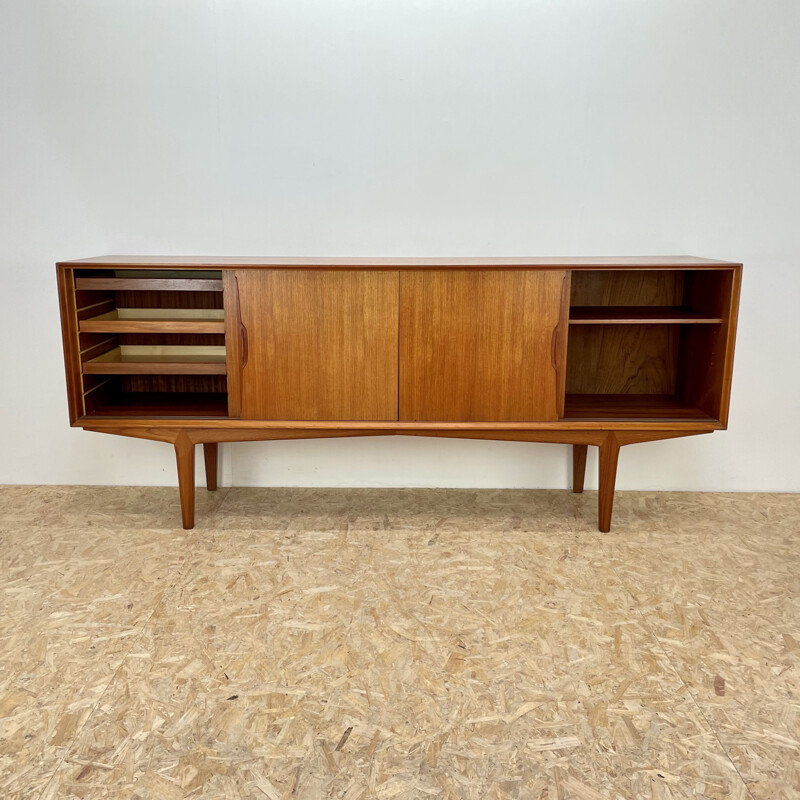 Teak vintage sideboard by Knud Nielsen for Losning Mobelfabrik, Denmark 1960s