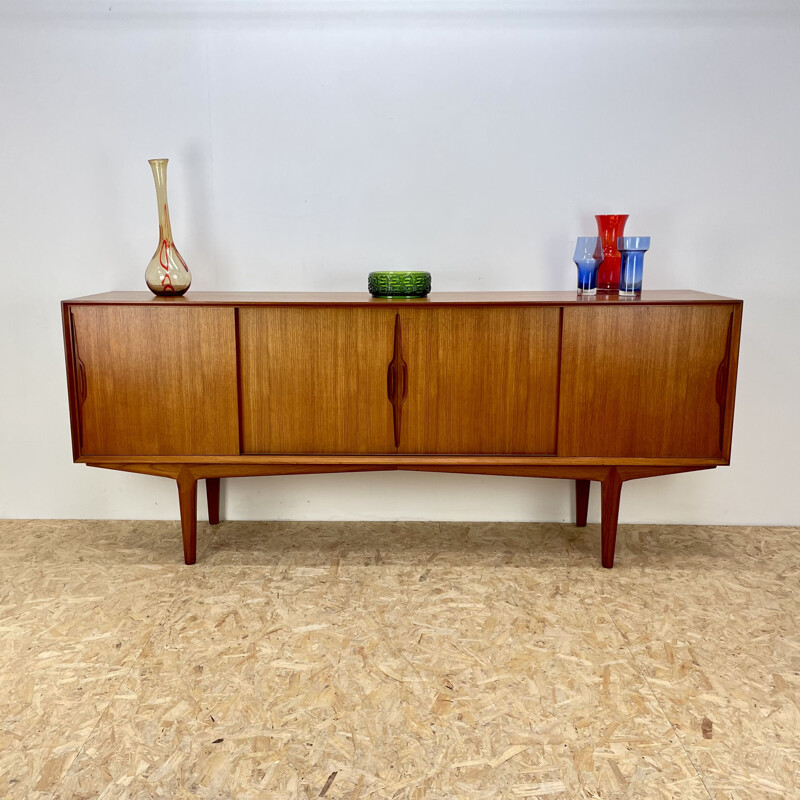 Teak vintage sideboard by Knud Nielsen for Losning Mobelfabrik, Denmark 1960s