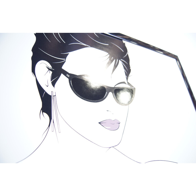 Póster vintage de gafas de sol de Patrick Nagel, 1983