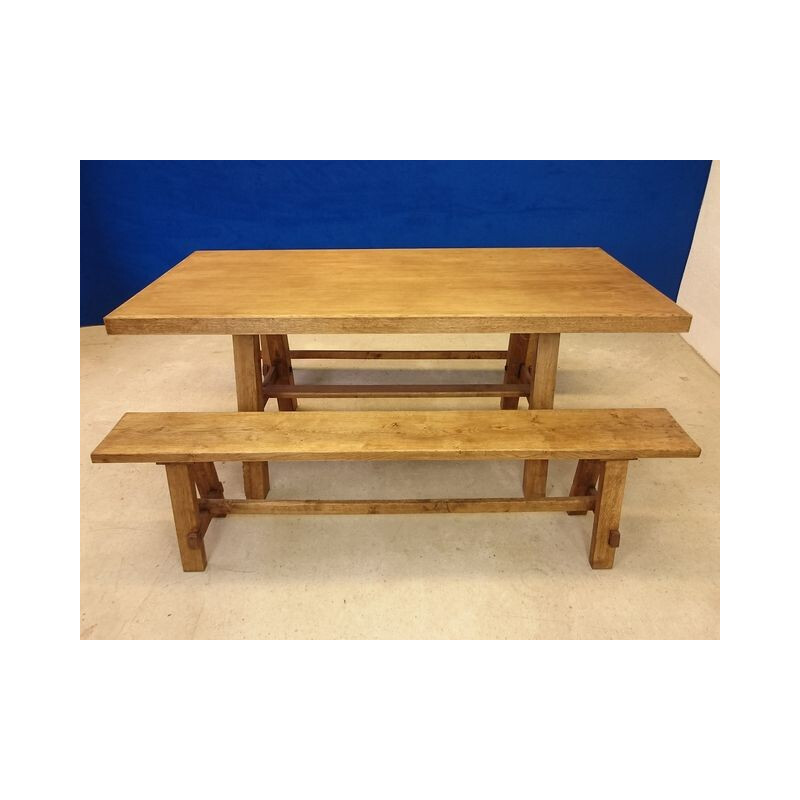  Picnic table and two modernist benches - 1950s