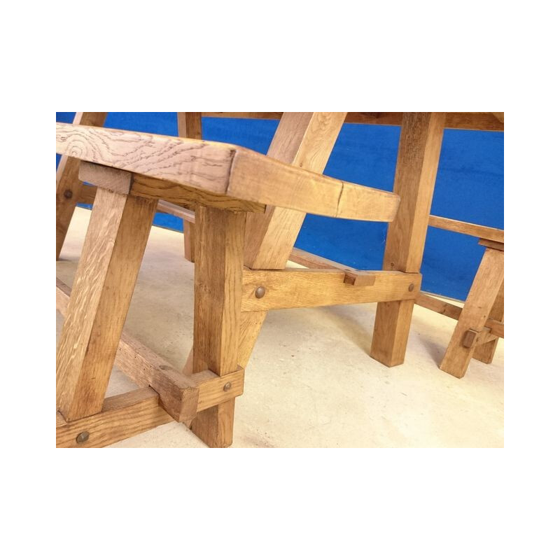  Picnic table and two modernist benches - 1950s