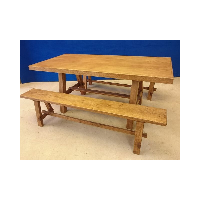  Picnic table and two modernist benches - 1950s