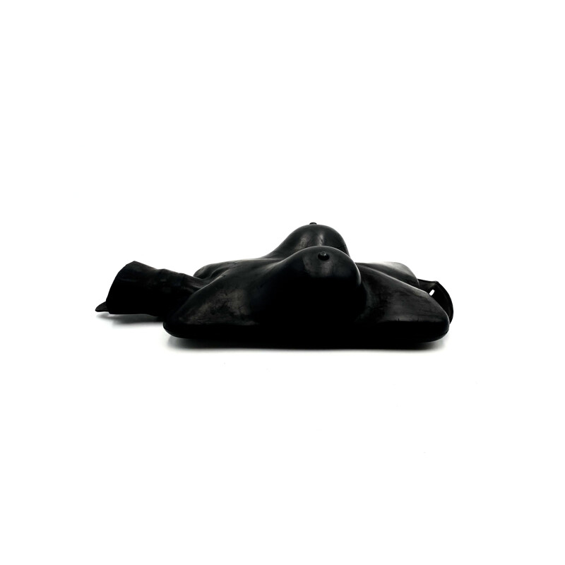 Mid-century black breast heating pad sculpture by Michael Berger and Harlekin, Germany 1990s