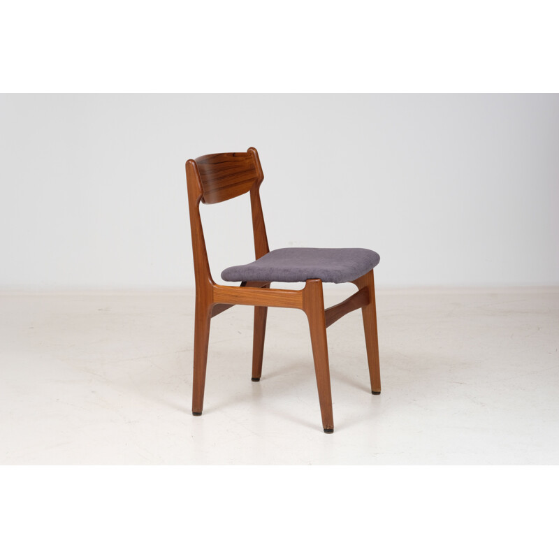 Set of vintage 4 chairs by Erik Buch for Odense Maskinsnedkeri, 1960s