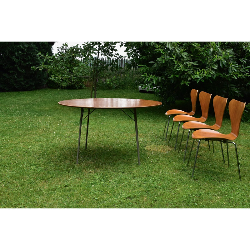 Table vintage 3600 en teck par Arne Jacobsen, 1950