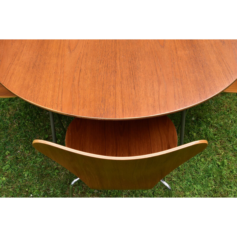 Table vintage 3600 en teck par Arne Jacobsen, 1950