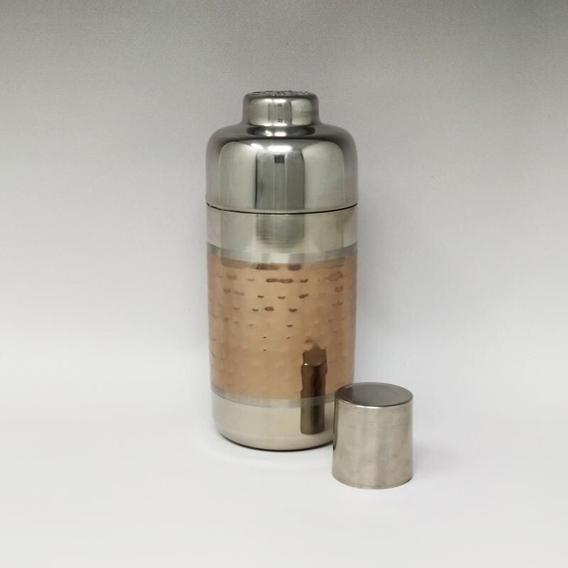 Mid-century stainless steel cocktail shaker, Italy 1960s 