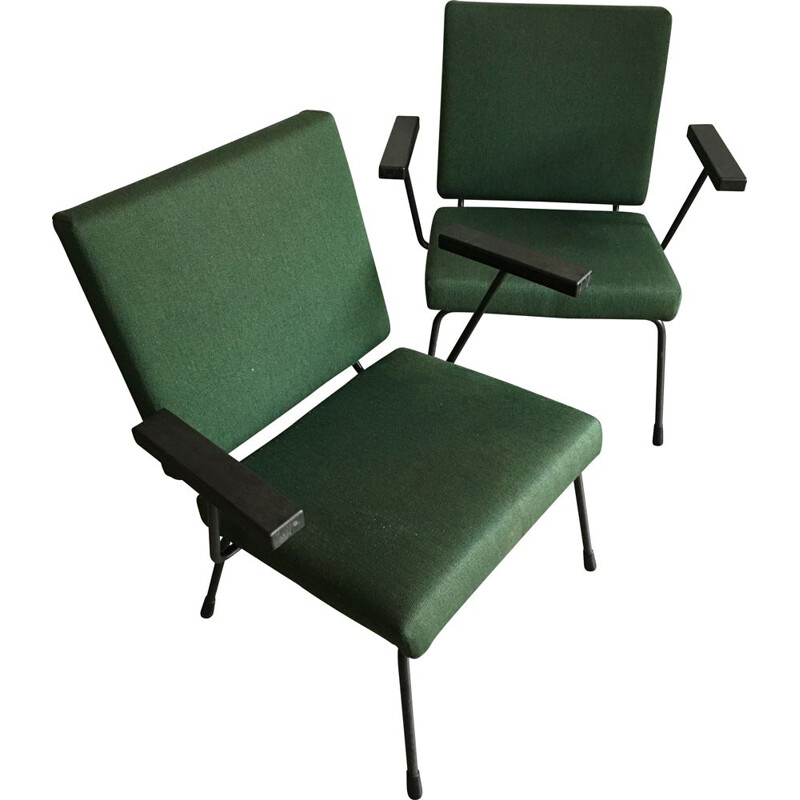 Pair of vintage model 4151401 armchairs by Wim Rietveld for Gispen, 1960s