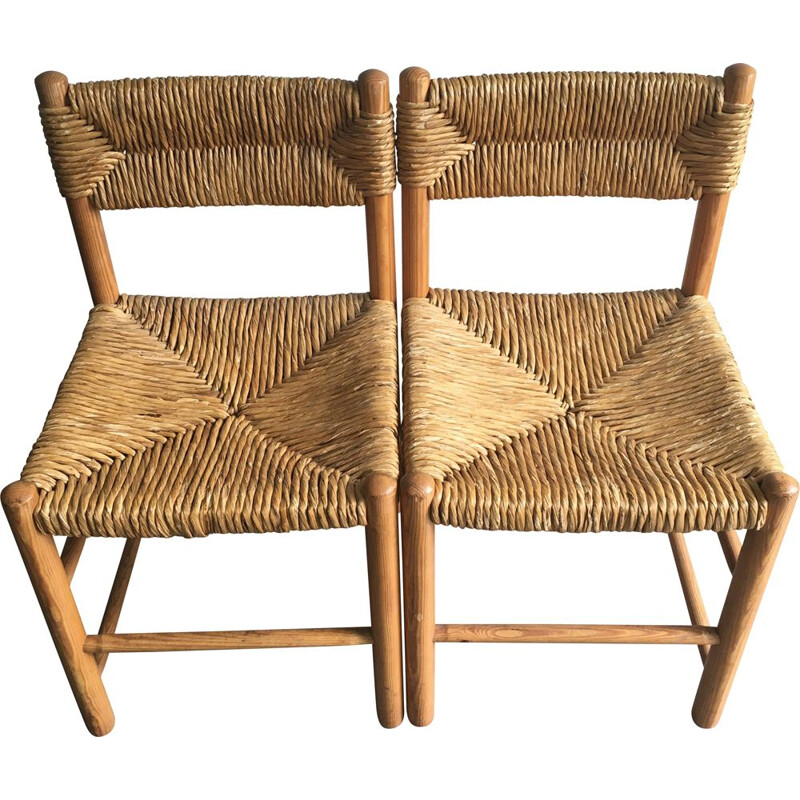 Paire de chaises dordogne vintage par Robert Sentou, 1960