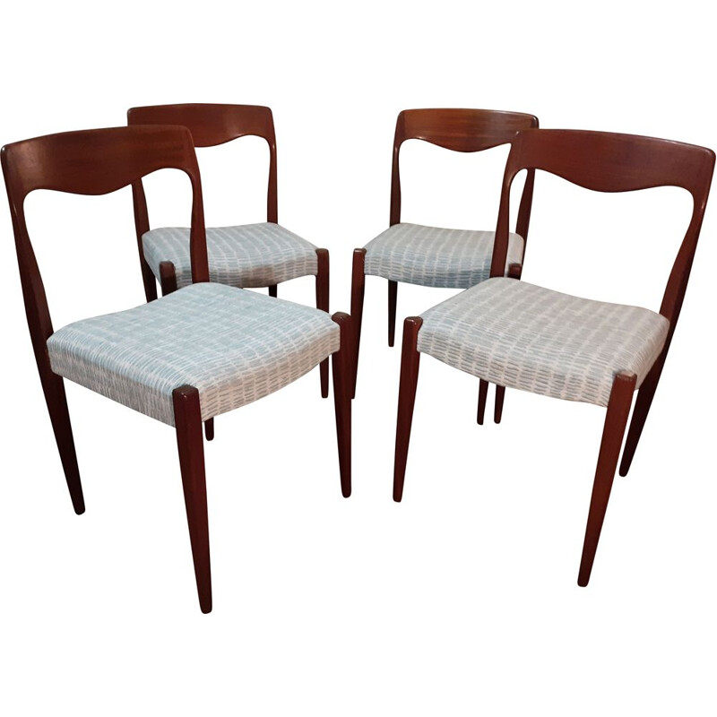 Set of 4 vintage scandinavian chairs, Denmark 1960s