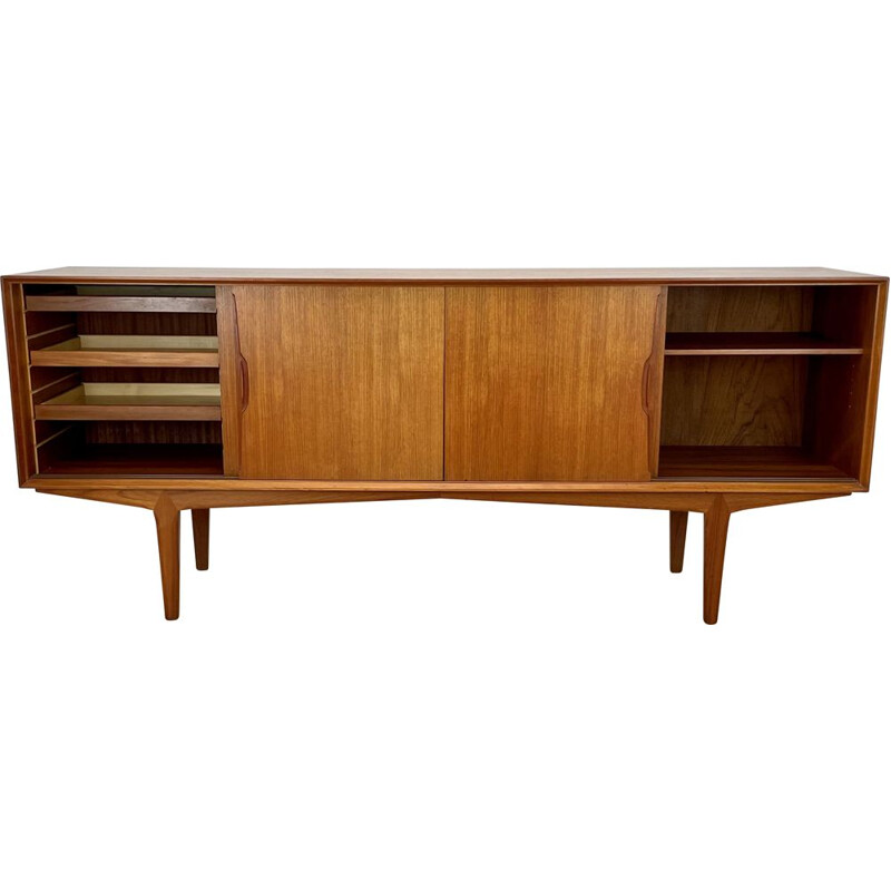 Teak vintage sideboard by Knud Nielsen for Losning Mobelfabrik, Denmark 1960s