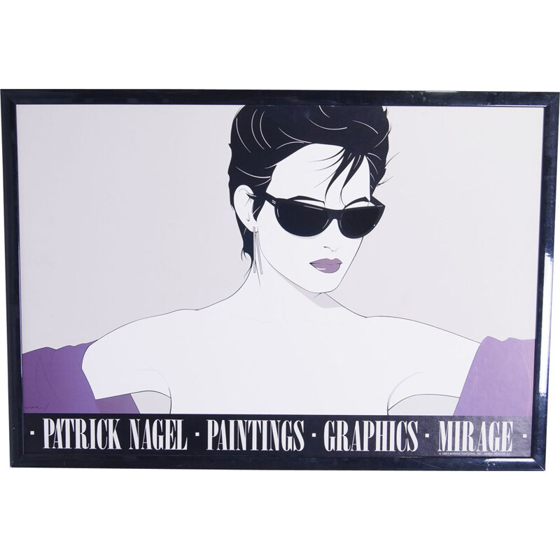 Vintage poster zonnebril van Patrick Nagel, 1983