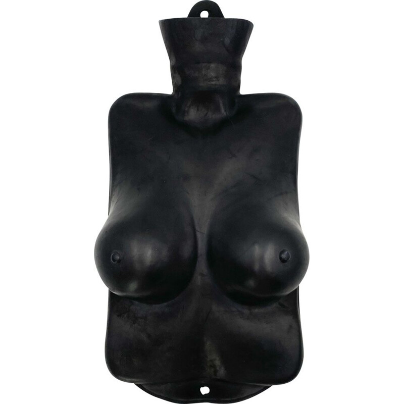 Mid-century black breast heating pad sculpture by Michael Berger and Harlekin, Germany 1990s