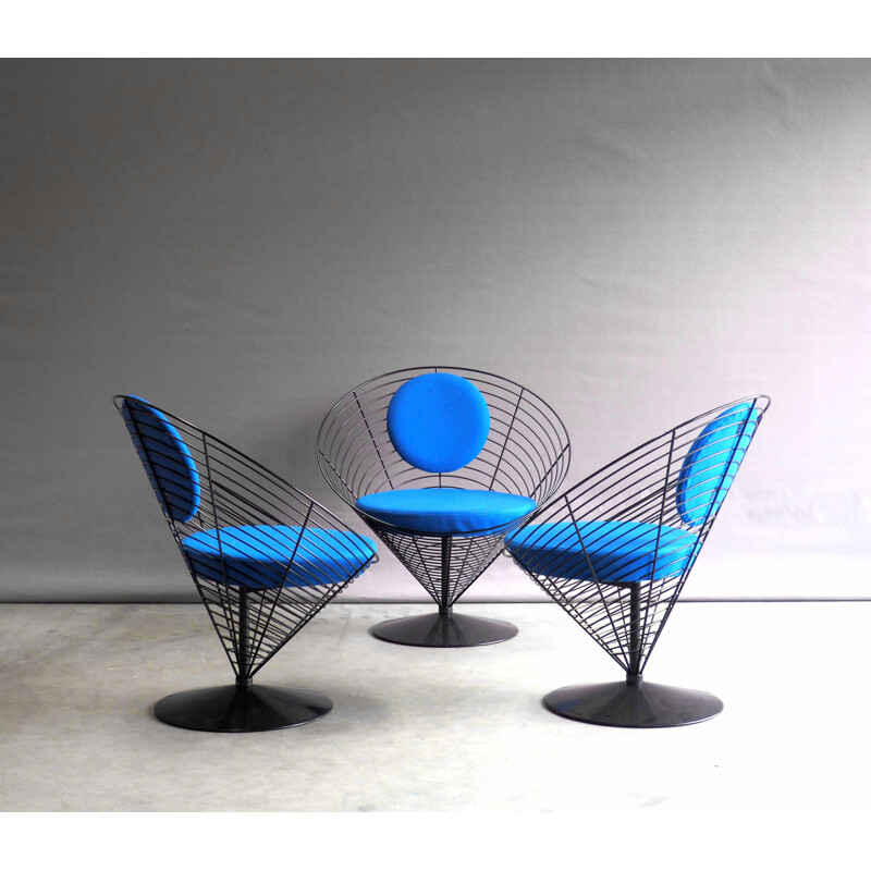 Fritz Hansen "8800" V chair in steel, Verner PANTON - 1980s