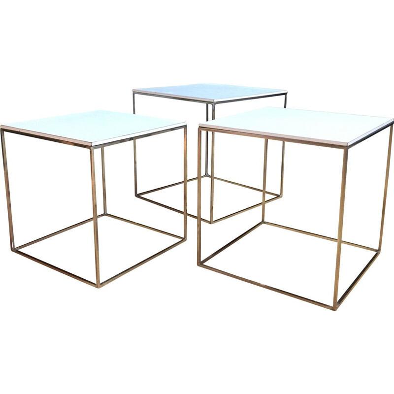 Set of 3 PK 71 coffee tables, Poul KJAERHOLM - 1950s