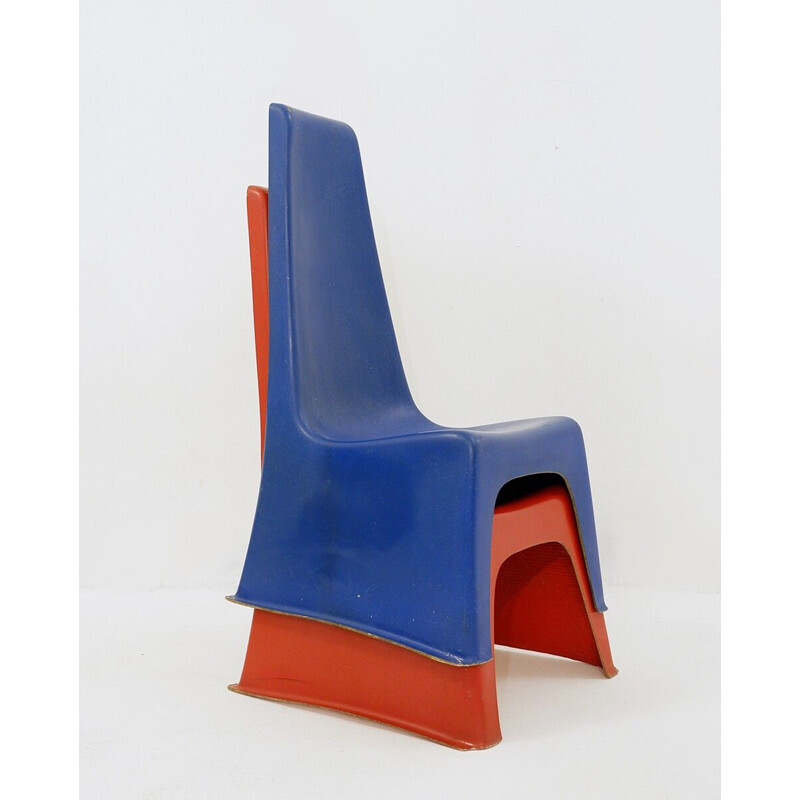 Pair of vintage fiberglass chairs for children by Günther Beltzig, Germany 1966s