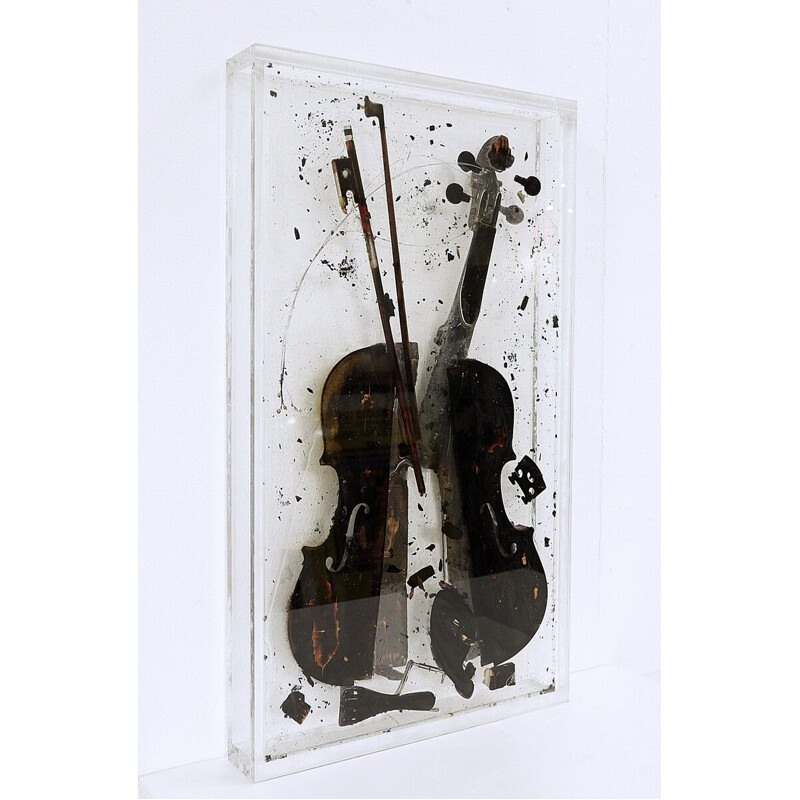 Vintage "Paganini's anger" sculpture by Arman, 2000s