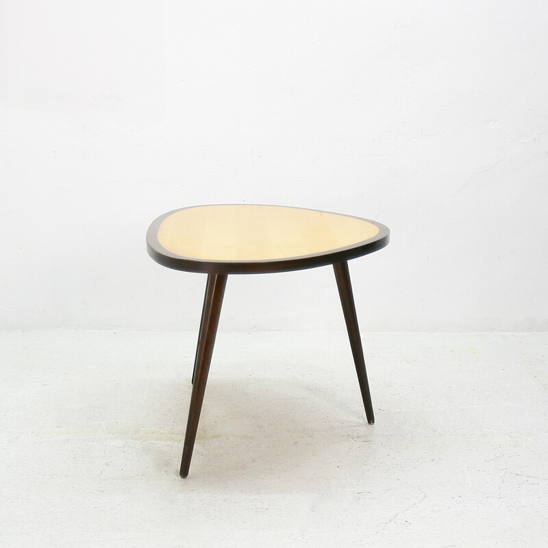 Petite table d'appoint en bois - 1950