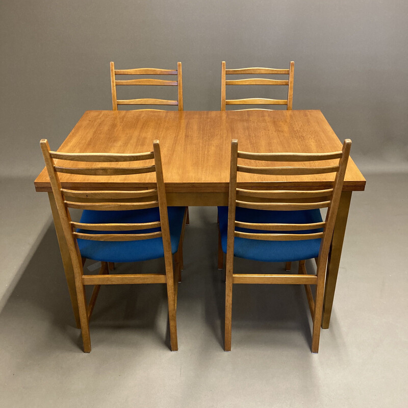 Scandinavian vintage teak dining set, 1950s