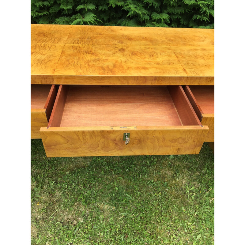 Vintage bureau in essenhout van Michel Dufet voor Sylve, 1930