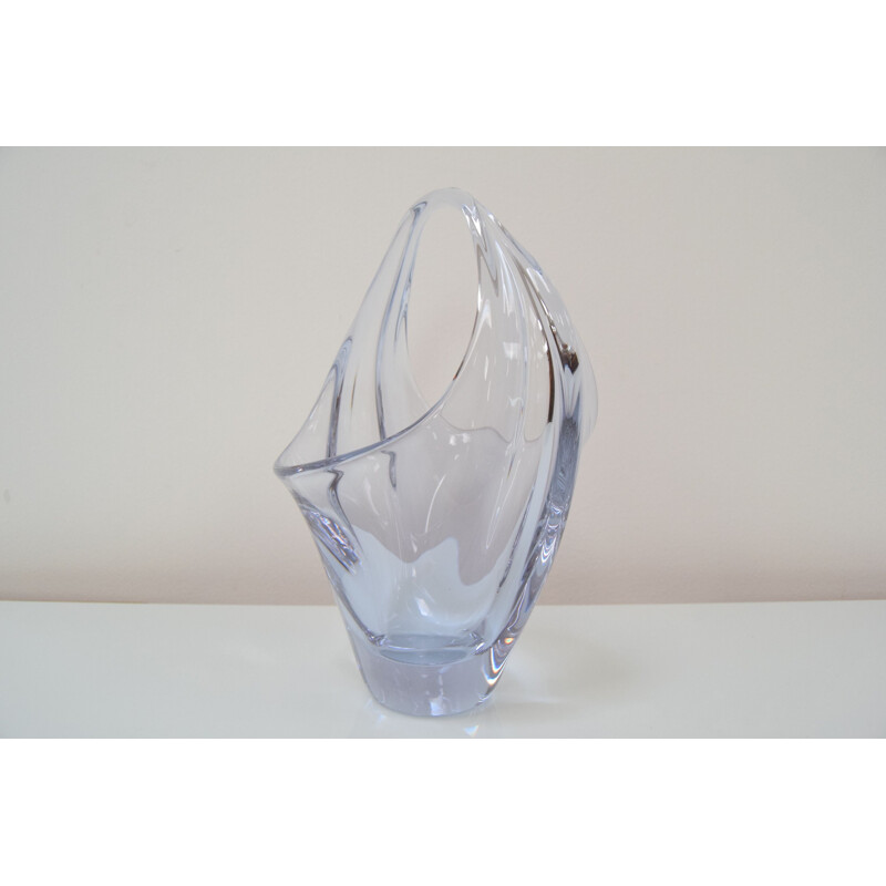 Taça de vidro Vintage por Josef Hospodka para Chribska Glassworks, Checoslováquia 1960