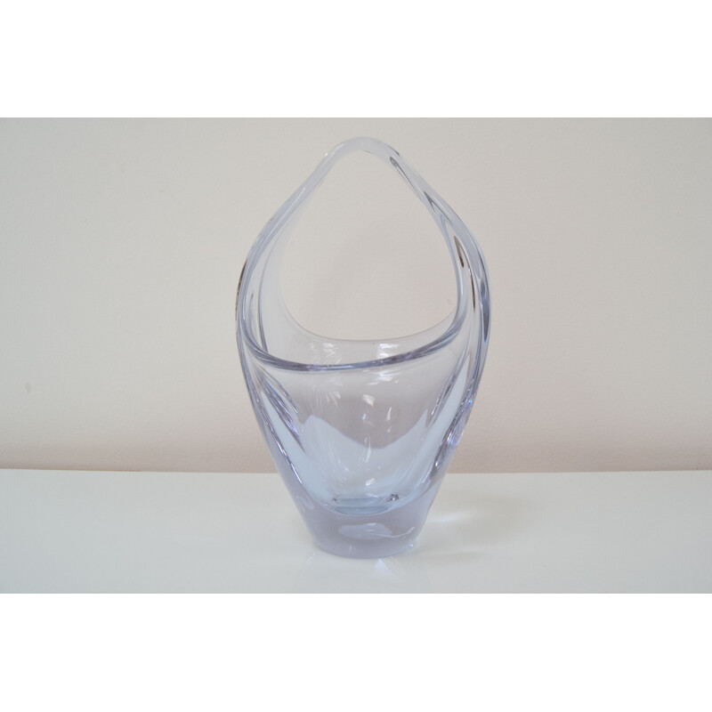 Coupe vintage en verre de Josef Hospodka pour Chribska Glassworks, Tchécoslovaquie 1960