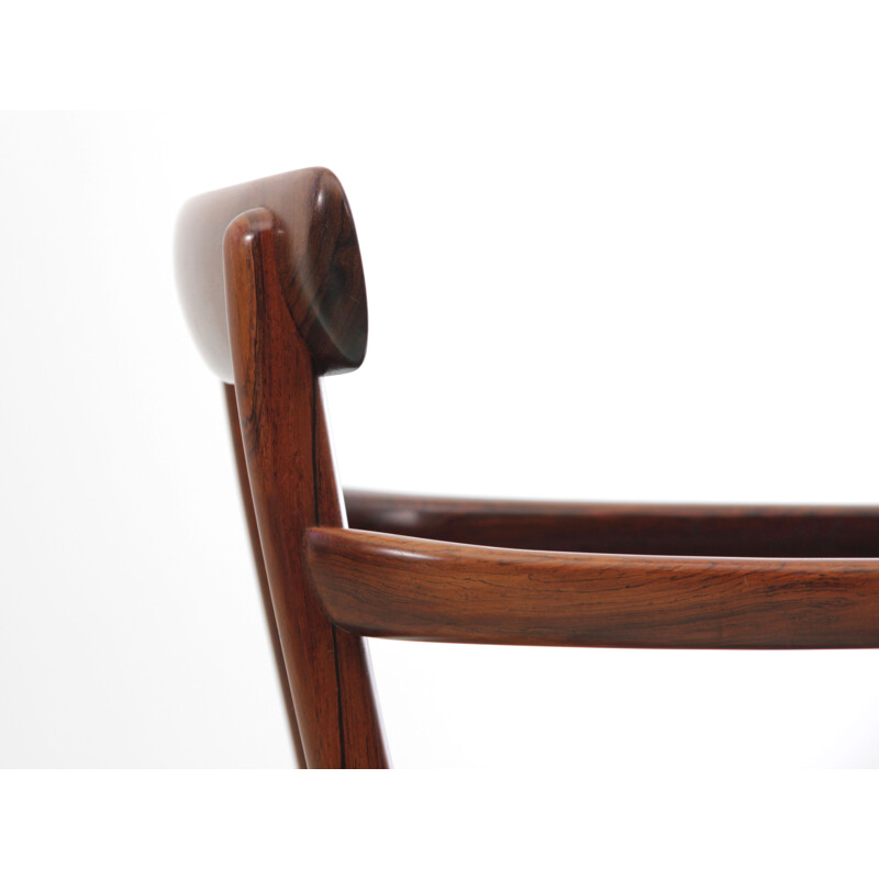 Set of 6 vintage scandinavian rosewood chairs Rungstelund model, 1960s