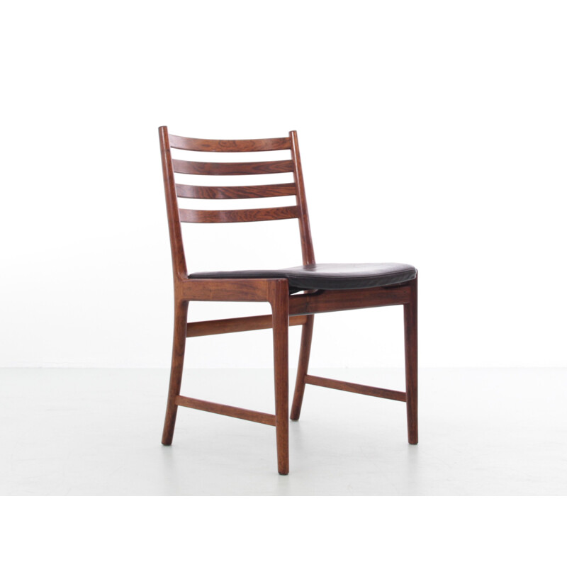 Set of 5 Scandinavian vintage rosewood chairs by Kai Lyngfeldt Larsen for Søren Willadsen