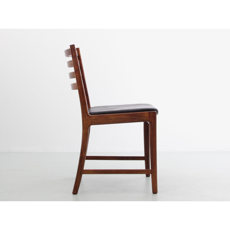Set van 5 Scandinavische vintage rozenhouten stoelen van Kai Lyngfeldt Larsen voor Søren Willadsen