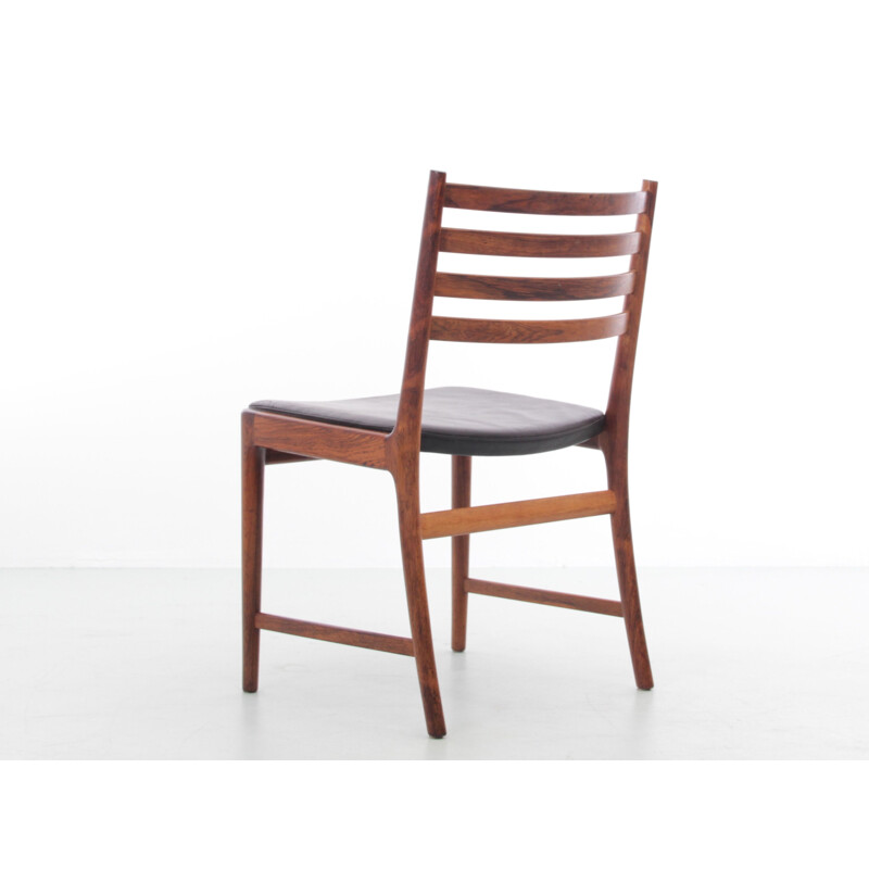 5er-Set skandinavischer Vintage-Stühle aus Palisanderholz von Kai Lyngfeldt Larsen für Søren Willadsen