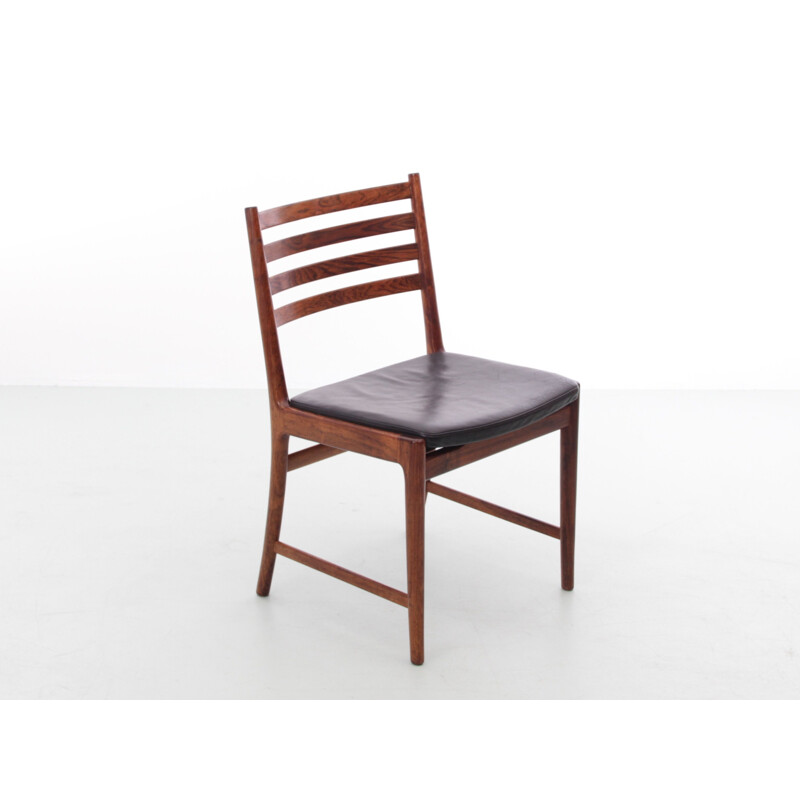 Ensembles de 5 chaises scandinaves vintage en palissandre de Kai Lyngfeldt Larsen pour Søren Willadsen
