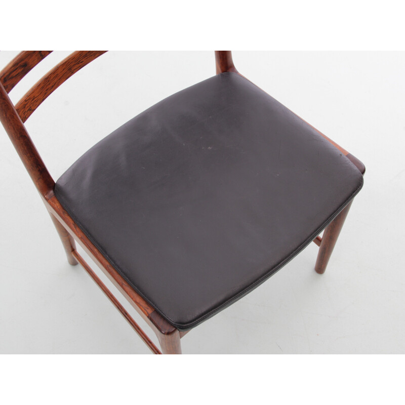 Set di 5 sedie scandinave vintage in palissandro di Kai Lyngfeldt Larsen per Søren Willadsen