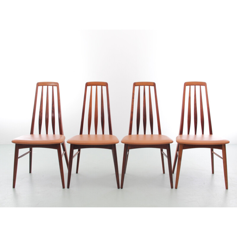 Set di 4 sedie vintage in palissandro modello "Eva" di Niels Koefoed, 1964