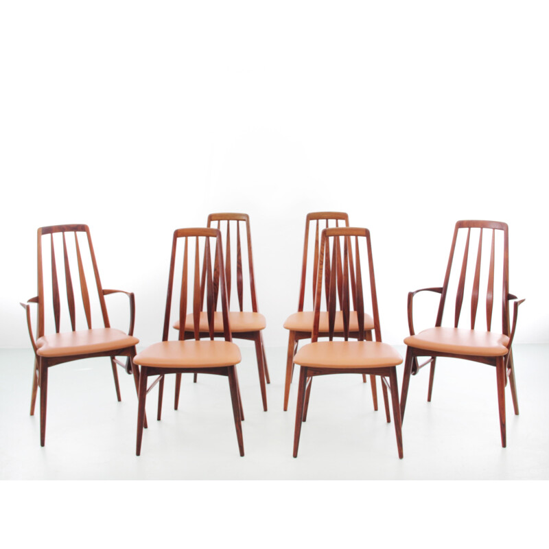 Set of 4 vintage rosewood chairs model "Eva" by Niels Koefoed, 1964