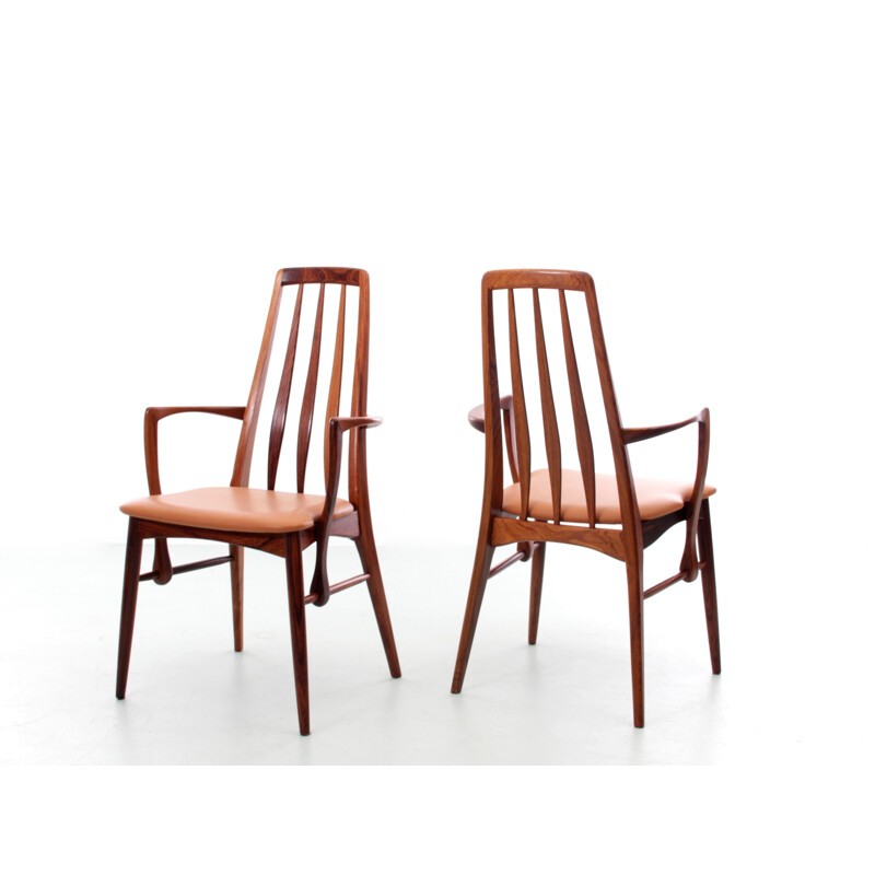 Set of 4 vintage rosewood chairs model "Eva" by Niels Koefoed, 1964