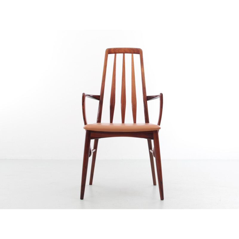 Paire de fauteuils vintage en palissandre modèle "Eva" par Niels Koefoed, 1964