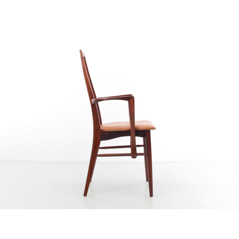 Paar vintage rozenhouten fauteuils model "Eva" van Niels Koefoed, 1964