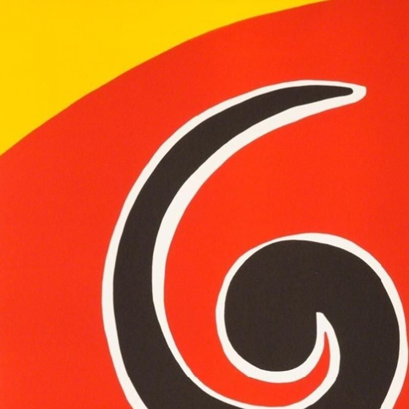 Lithographie vintage originale d'Alexander Calder, 1974