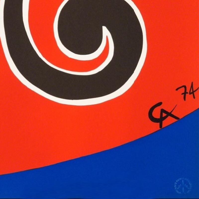 Litografia original de Alexander Calder, 1974