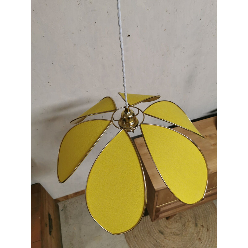 Vintage 6-petal flower pendant lamp