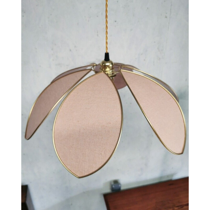 Vintage 6-petal flower pendant lamp