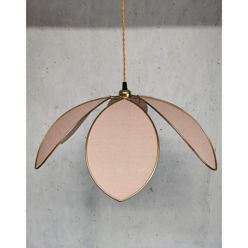 Vintage 6-petal flower pendant lamp