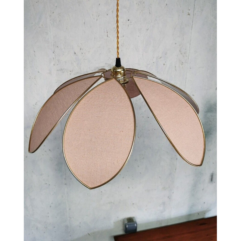 Vintage 6-petal flower pendant lamp