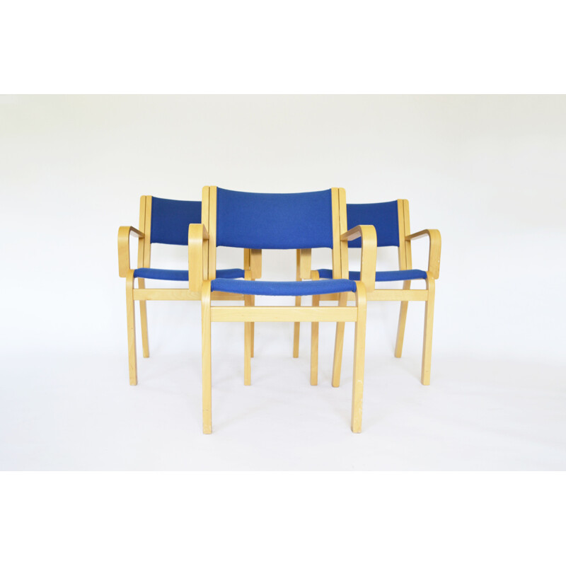 Set of 3 mid century dining chairs by Rud Thygesen Johnny Sørensen  for Magnus Olesen, Denmark 1960s