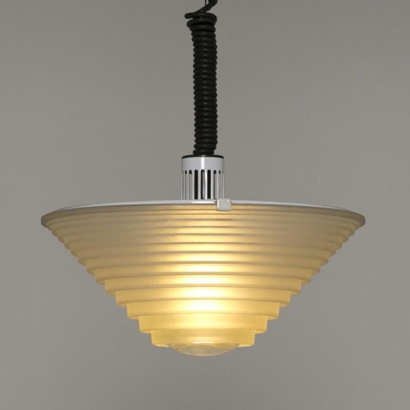 Egina vintage pendant lamp by Artemide for Angelo Mangiarotti, Italy 1970s