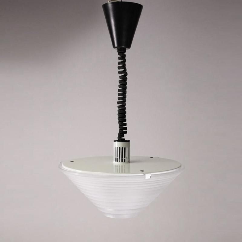 Egina vintage pendant lamp by Artemide for Angelo Mangiarotti, Italy 1970s